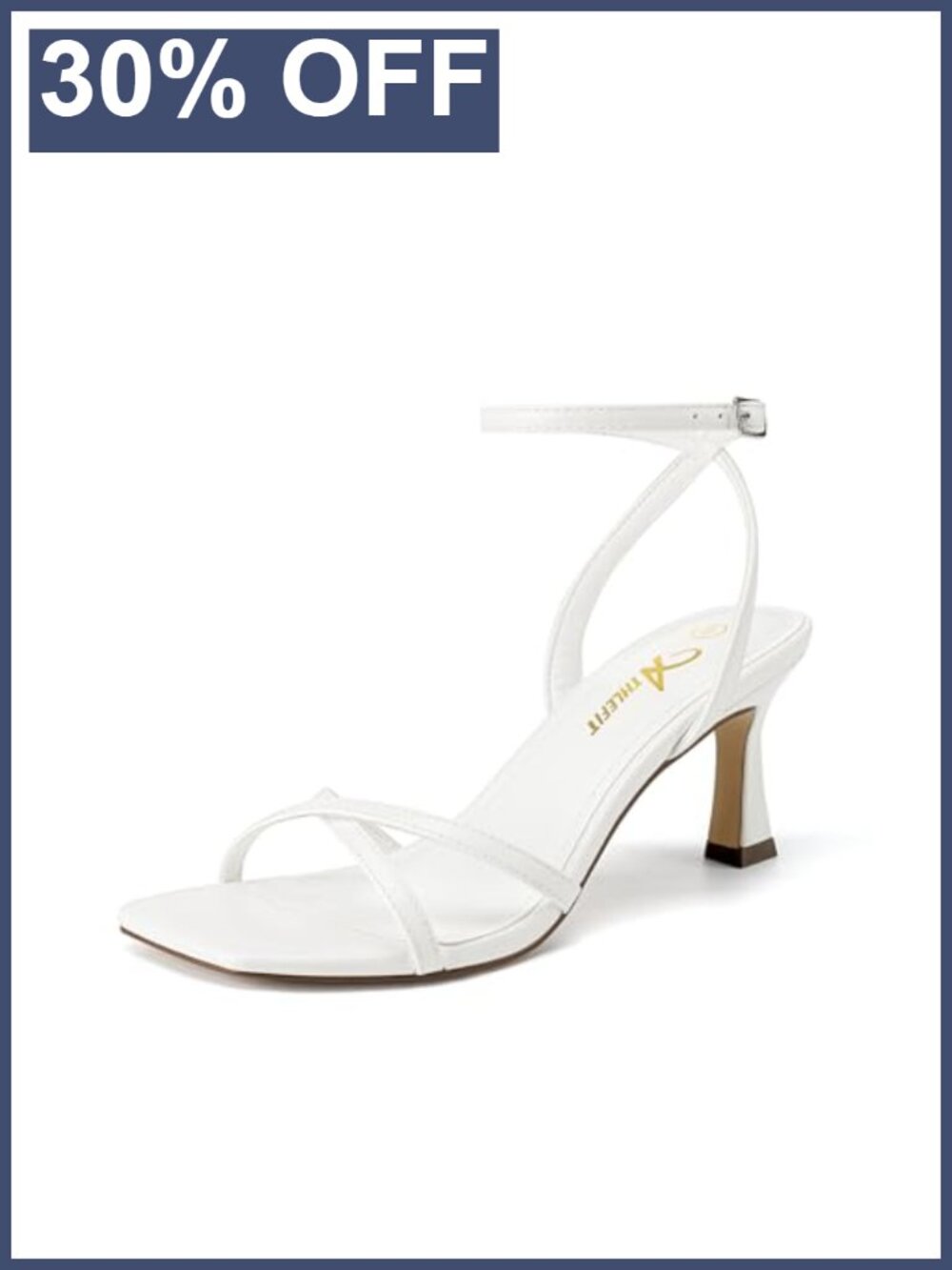 Kitten Heel Square Open Toe Strappy Heeled Sandals for Prom